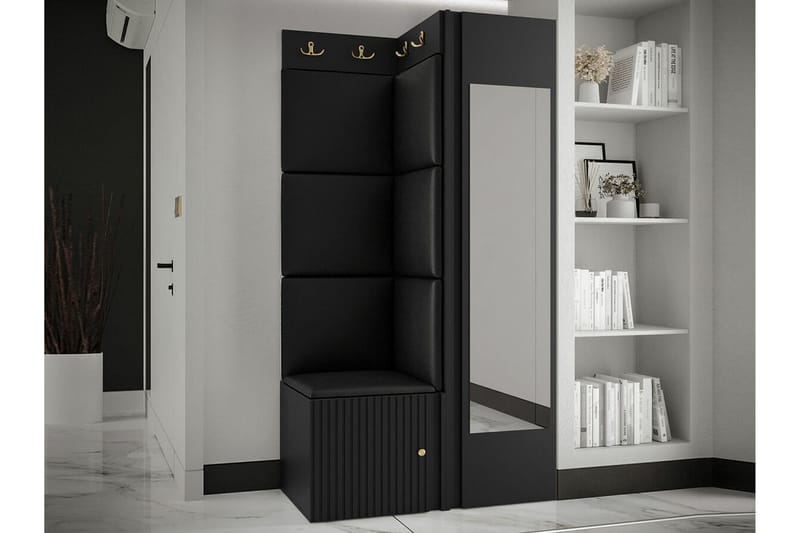 Highboard Dunvegan - Musta - Säilytys - Kaappi - Säilytyskaappi