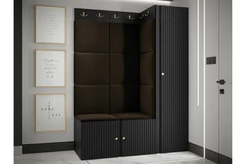Highboard Dunvegan - Musta - Säilytys - Kaappi - Säilytyskaappi