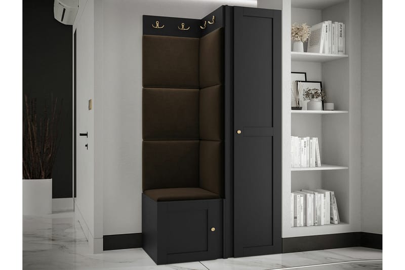 Highboard Dunvegan - Musta - Säilytys - Kaappi - Säilytyskaappi