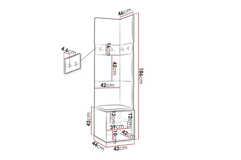 Highboard Dunvegan - Ruskea - Säilytys - Kaappi - Säilytyskaappi