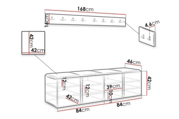 Highboard Dunvegan - Ruskea - Säilytys - Kaappi - Säilytyskaappi