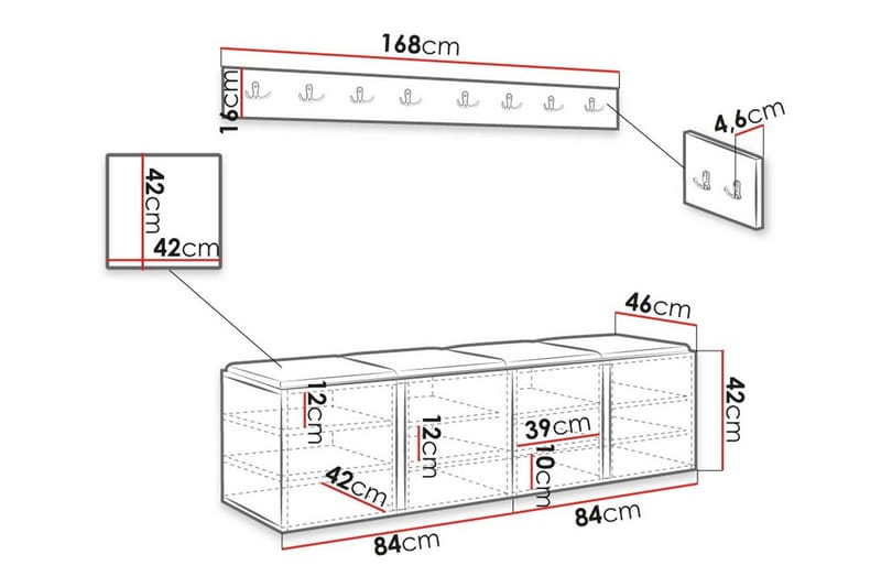 Highboard Dunvegan - Ruskea - Säilytys - Kaappi - Säilytyskaappi