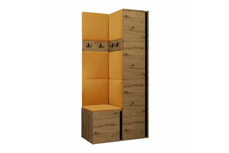 Highboard Dunvegan - Ruskea/Keltainen - Säilytys - Kaappi - Säilytyskaappi
