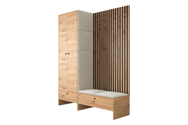 Highboard Dunvegan - Vaaleanruskea - Säilytys - Kaappi - Säilytyskaappi