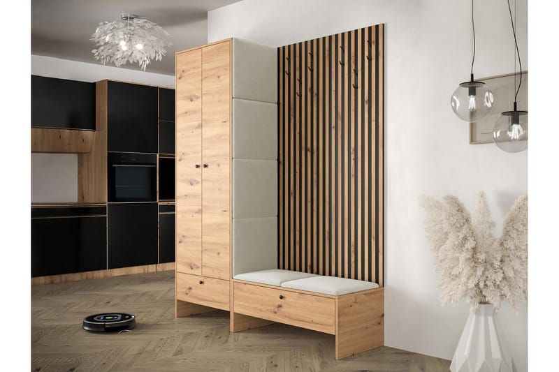 Highboard Dunvegan - Vaaleanruskea - Säilytys - Kaappi - Säilytyskaappi