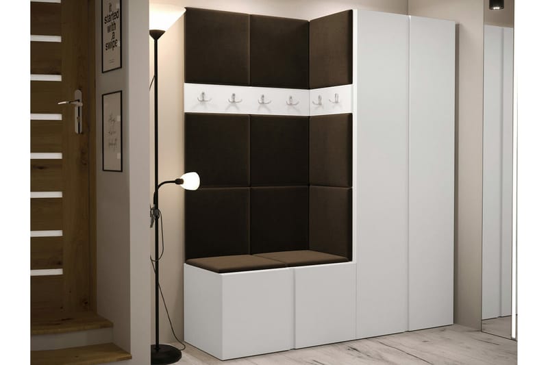 Highboard Dunvegan - Valkoinen - Säilytys - Kaappi - Säilytyskaappi