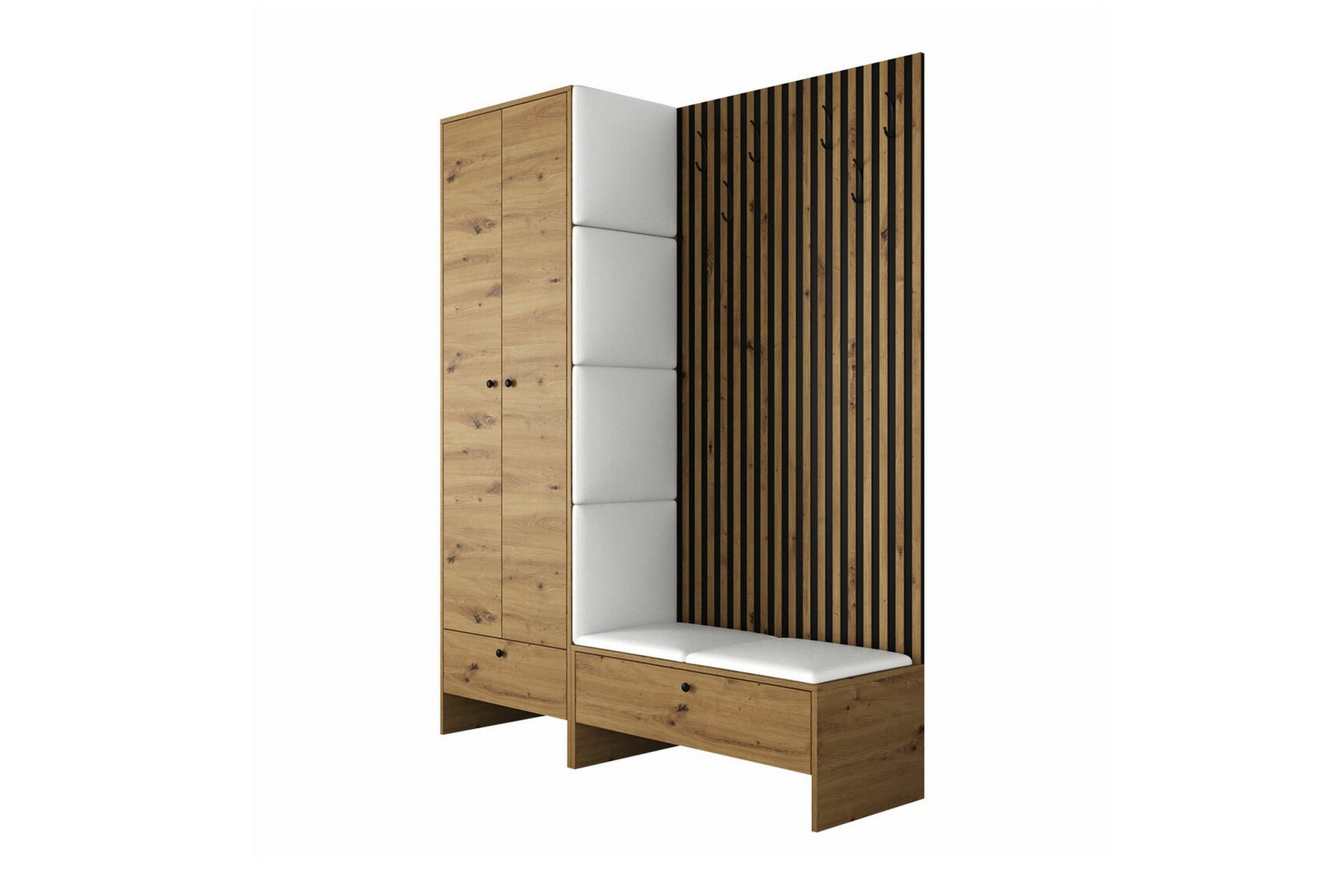 Highboard Dunvegan - Valkoinen - Säilytys - Kaappi - Säilytyskaappi
