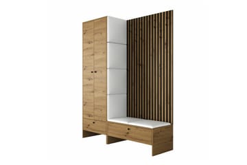 Highboard Dunvegan - Valkoinen - Säilytys - Kaappi - Säilytyskaappi