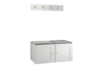 Highboard Dunvegan - Valkoinen - Säilytys - Kaappi - Säilytyskaappi