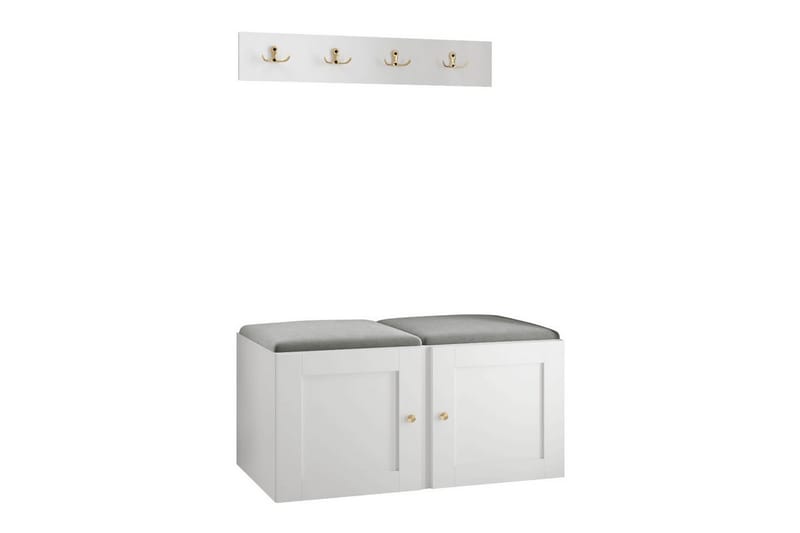 Highboard Dunvegan - Valkoinen - Säilytys - Kaappi - Säilytyskaappi