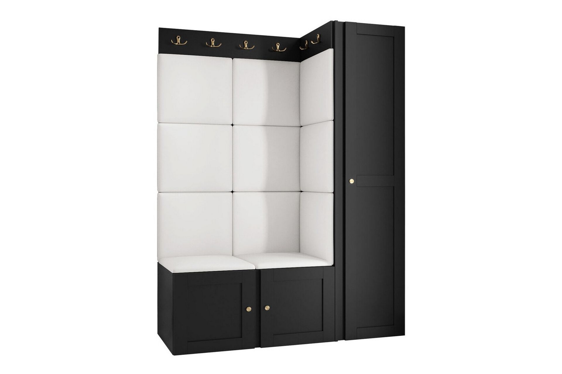 Highboard Dunvegan - Valkoinen - Säilytys - Kaappi - Säilytyskaappi