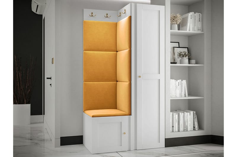 Highboard Dunvegan - Valkoinen - Säilytys - Kaappi - Säilytyskaappi