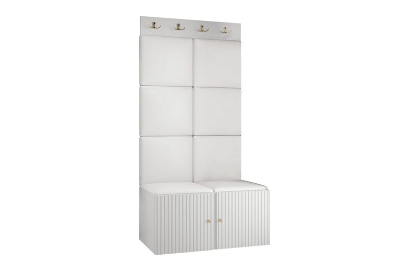 Highboard Dunvegan - Valkoinen - Säilytys - Kaappi - Säilytyskaappi