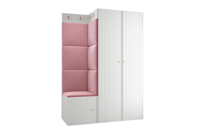 Highboard Dunvegan - Valkoinen - Säilytys - Kaappi - Säilytyskaappi