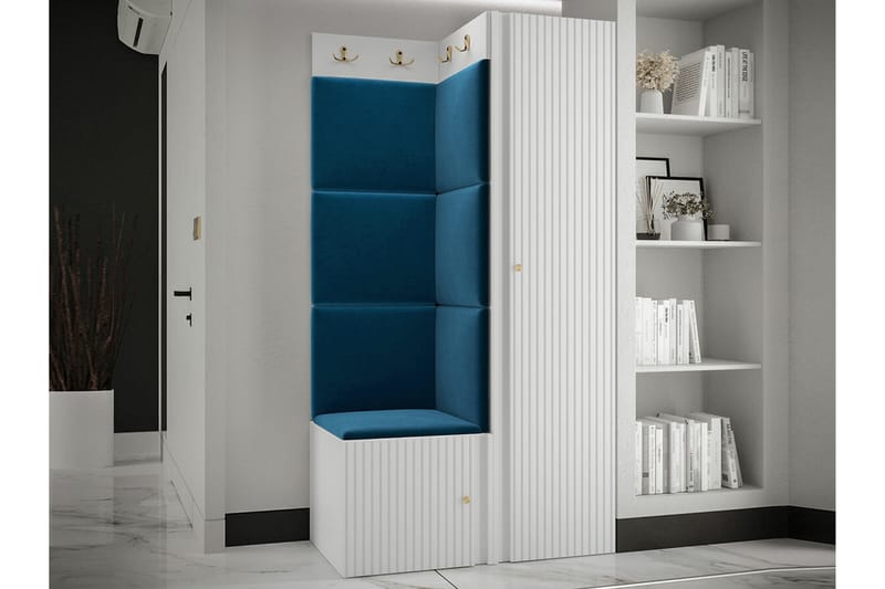 Highboard Dunvegan - Valkoinen - Säilytys - Kaappi - Säilytyskaappi
