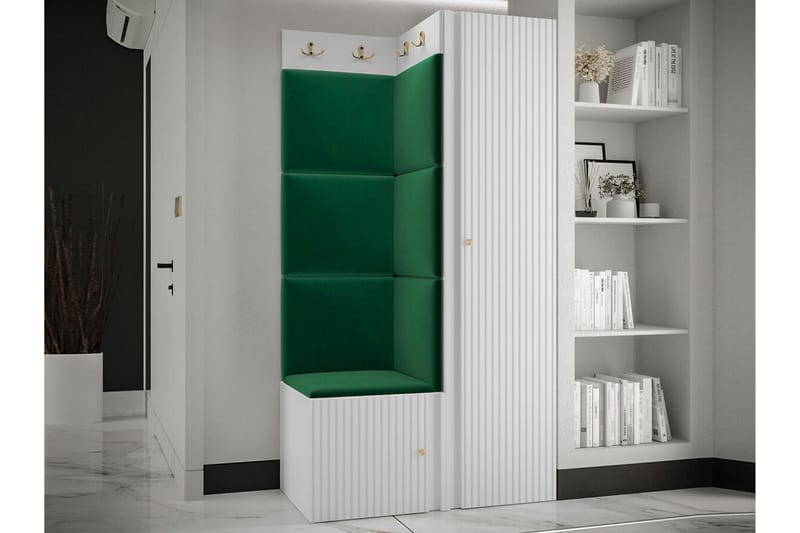 Highboard Dunvegan - Valkoinen - Säilytys - Kaappi - Säilytyskaappi
