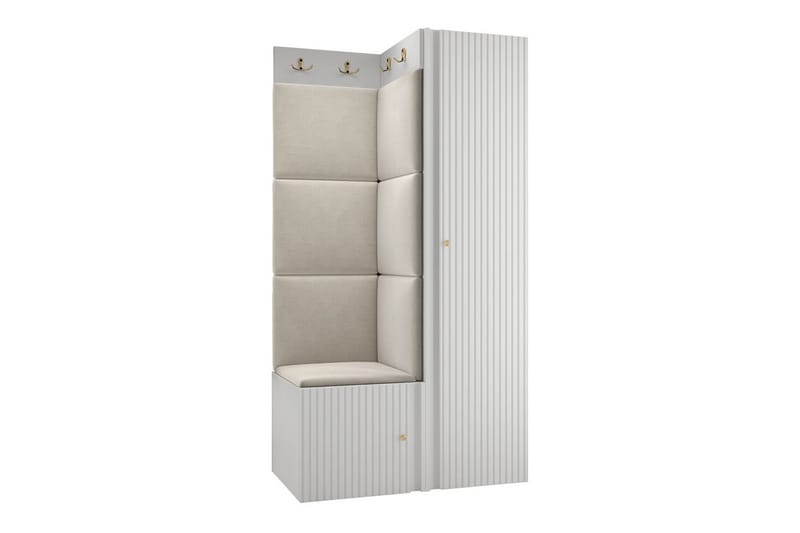 Highboard Dunvegan - Valkoinen - Säilytys - Kaappi - Säilytyskaappi