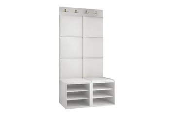 Highboard Dunvegan - Valkoinen - Säilytys - Kaappi - Säilytyskaappi