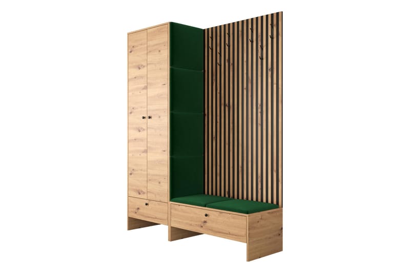Highboard Dunvegan - Vihreä - Säilytys - Kaappi - Säilytyskaappi