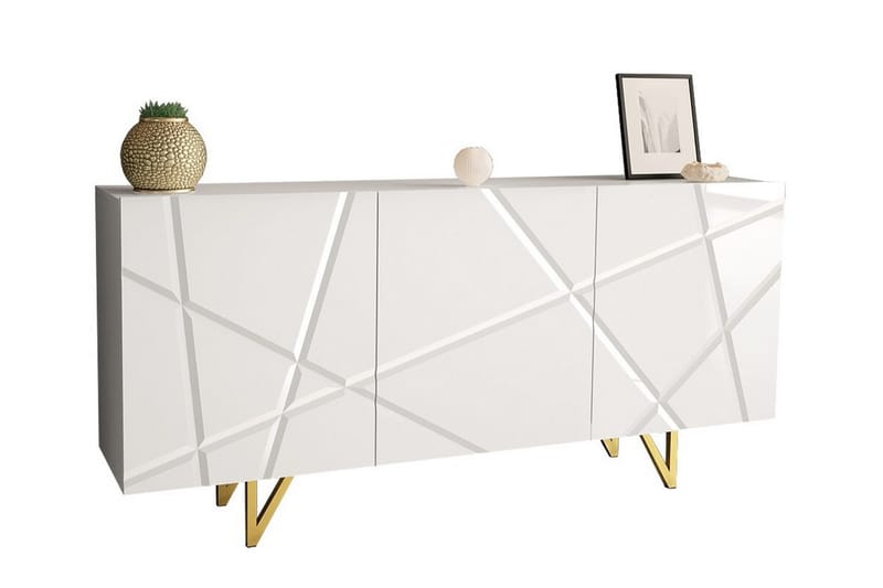 Highboard Glenndale - Valkoinen - Säilytys - Kaappi - Säilytyskaappi