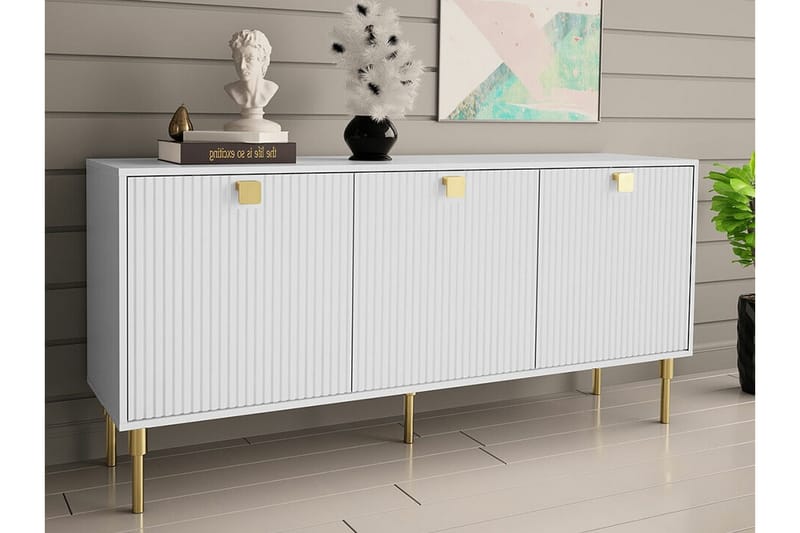 Highboard Glenndale - Valkoinen - Säilytys - Kaappi - Säilytyskaappi