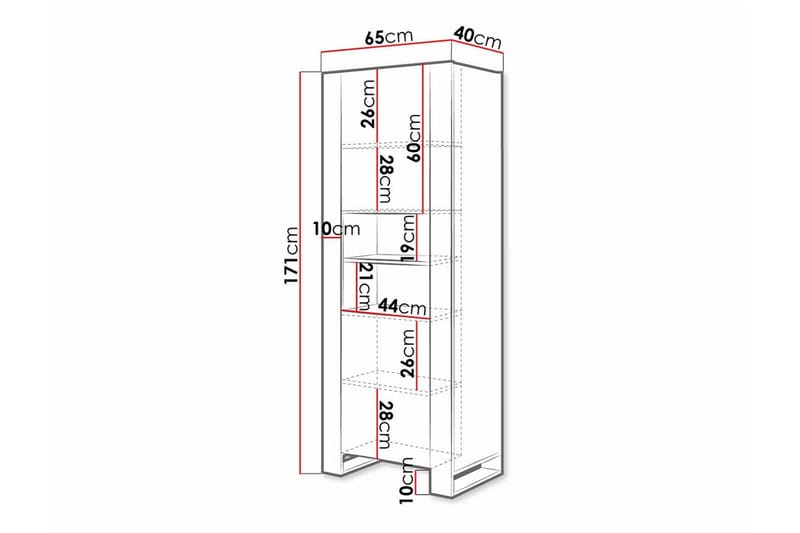 Highboard Juniskär - Antrasiitti - Säilytys - Kaappi - Säilytyskaappi