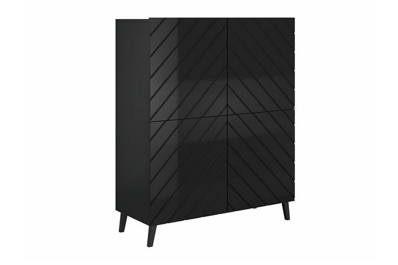 Highboard Juniskär - Musta - Säilytys - Kaappi - Säilytyskaappi