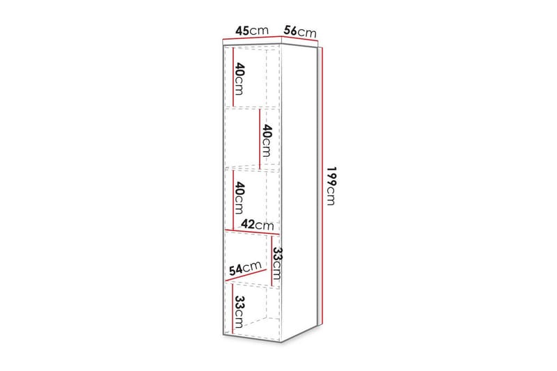 Highboard Juniskär - Valkoinen - Säilytys - Kaappi - Säilytyskaappi