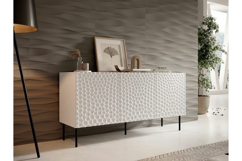 Highboard Juniskär - Valkoinen - Säilytys - Kaappi - Säilytyskaappi
