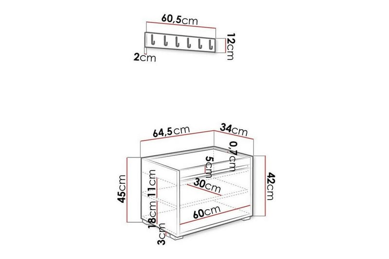 Highboard Kenmare - Valkoinen - Säilytys - Kaappi - Säilytyskaappi