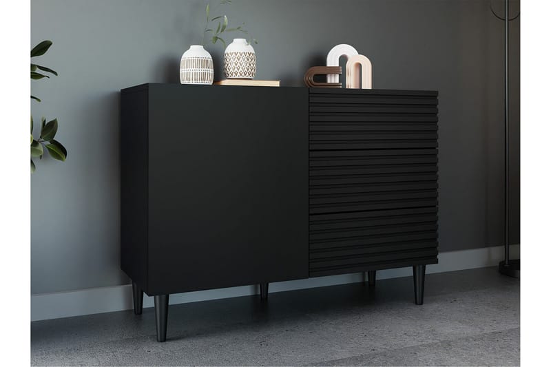 Highboard Kintore - Musta - Säilytys - Kaappi - Säilytyskaappi