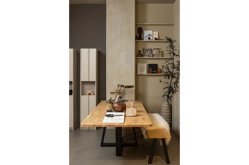 Highboard Morya - Beige - Säilytys - Kaappi - Säilytyskaappi