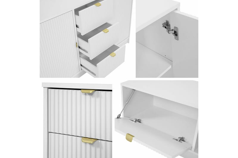 Highboard Novaj - Musta - Säilytys - Kaappi - Säilytyskaappi