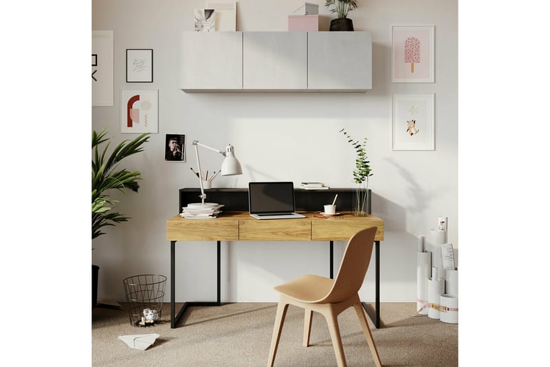 Highboard Rathmore - Vaaleanharmaa - Säilytys - Kaappi - Säilytyskaappi