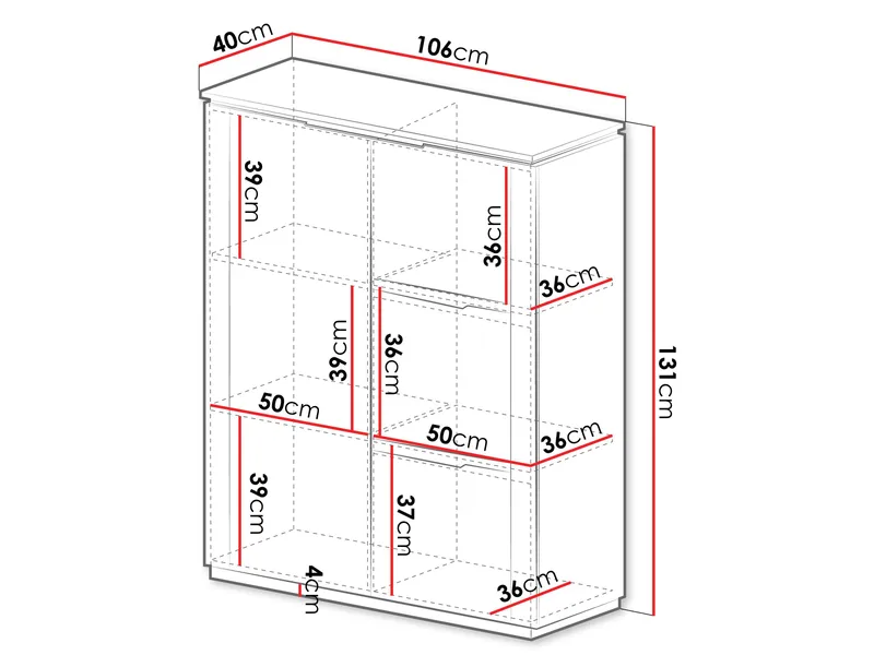 Hilafin Korkea Kaappi - Säilytys - Kaappi - Säilytyskaappi