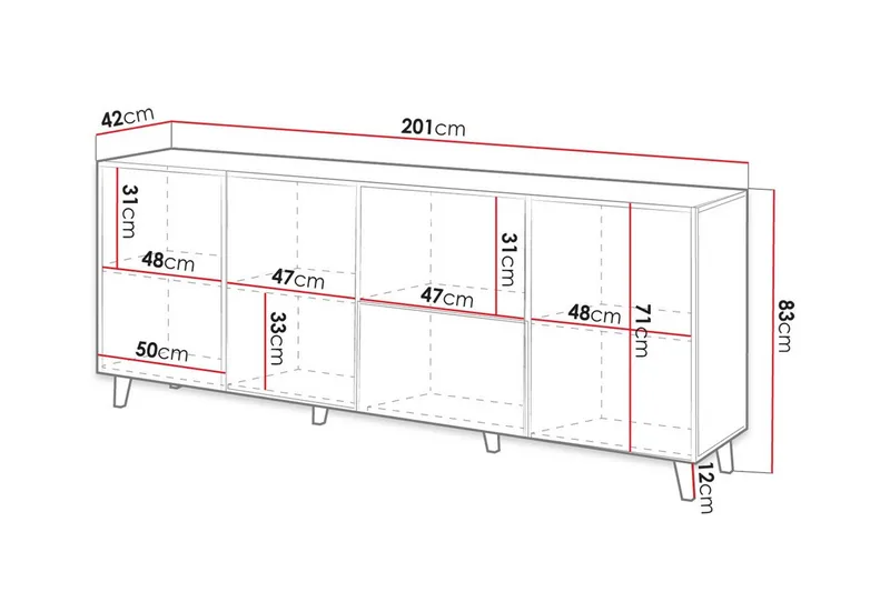 Juniskär Highboard Scandinavian Choice Black - Säilytys - Säilytyskalusteet - Senkki