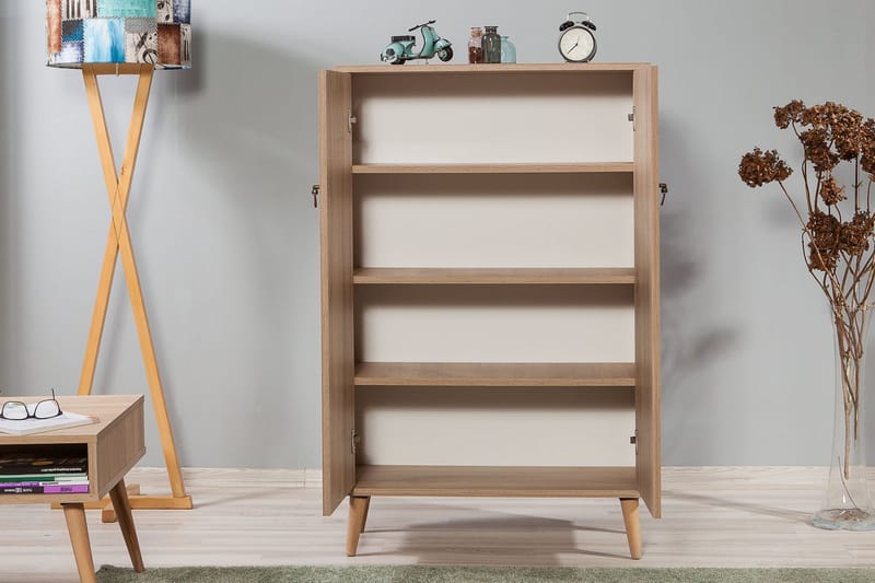 Kaappi Dirk 80 cm Puupaneeli - Ruskea - Säilytys - Kaappi - Säilytyskaappi