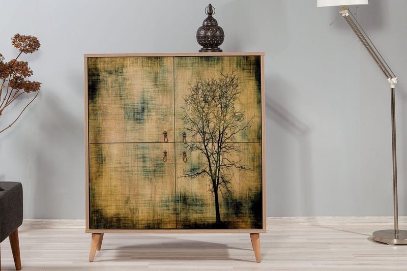 Kaappi Dirk 95 cm Puusiluetti - Säilytys - Kaappi - Säilytyskaappi