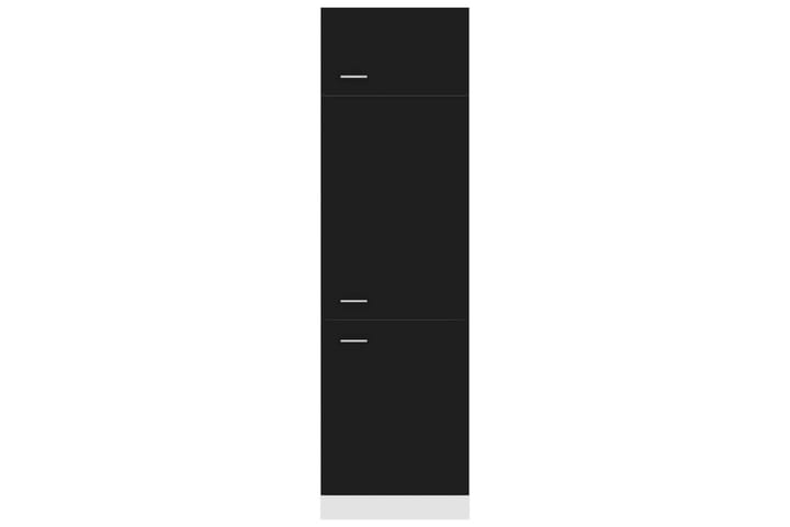 Kaappi jääkaapille musta 60x57x207cm lastulevy - Musta - Keittiökaappi - Säilytyskaappi