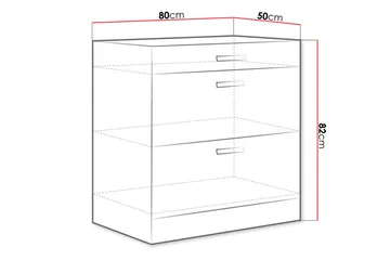 Kaappi ovilla Bianco 80x52x82 cm - Säilytys - Kaappi - Säilytyskaappi