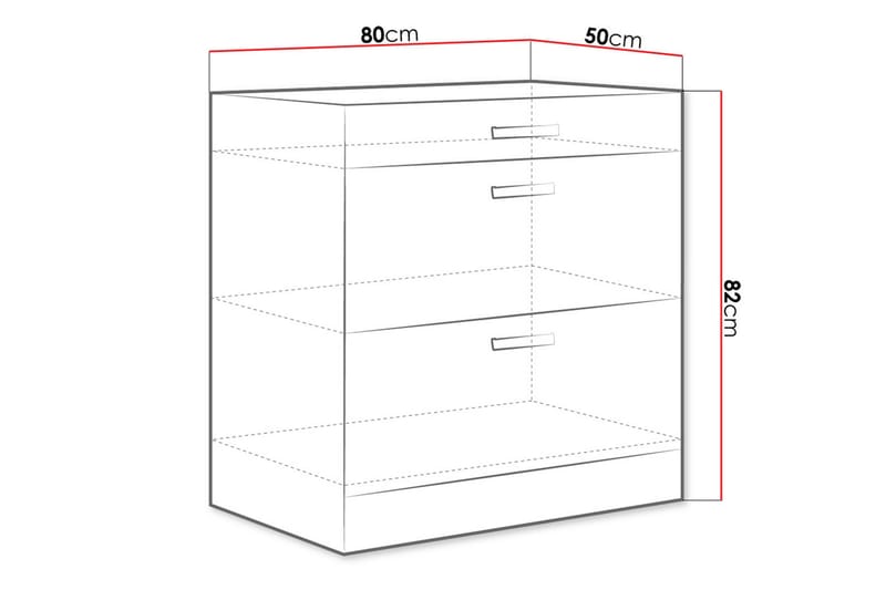 Kaappi ovilla Bianco 80x52x82 cm - Säilytys - Kaappi - Säilytyskaappi
