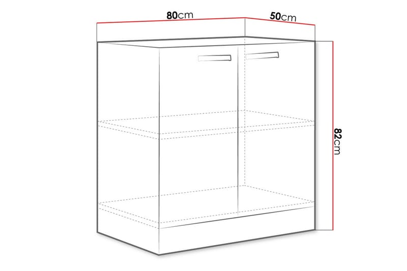 Kaappi ovilla Harmaa 80x60x82 cm - Säilytys - Kaappi - Säilytyskaappi