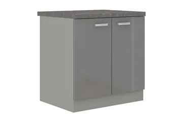 Kaappi ovilla Harmaa 80x60x82 cm - Säilytys - Kaappi - Säilytyskaappi