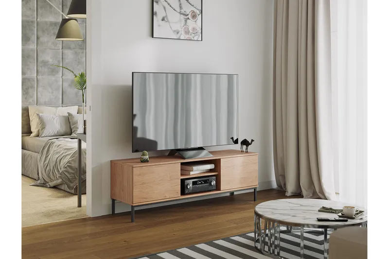 Kaappi Quertas 150x50x41 cm, Luonnonväri/Musta