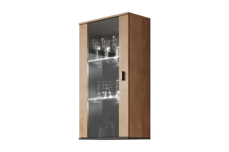 Kaappi Soho 29x60 cm, Tammi/Musta