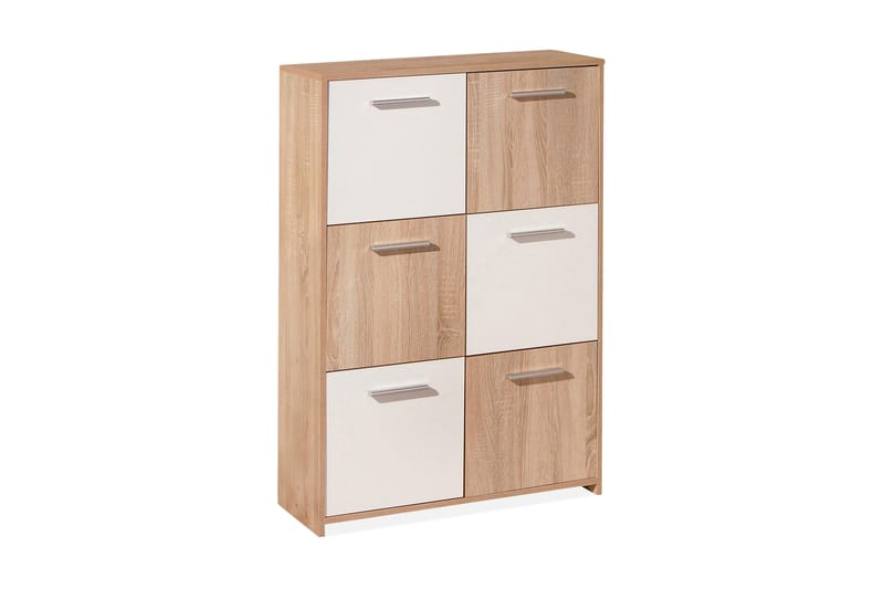Kaappi Vulpia 77 cm Korkea - Valkoinen/Vaalea Tammi - Säilytys - Kaappi - Säilytyskaappi
