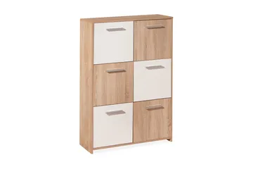 Kaappi Vulpia 77 cm Korkea - Valkoinen/Vaalea Tammi - Säilytys - Kaappi - Säilytyskaappi