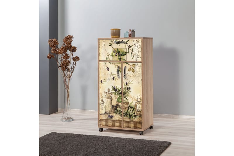 Keittiökaappi Kicker 116 cm - Puu/Luonnonväri - Säilytys - Kaappi - Säilytyskaappi