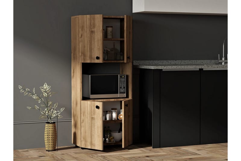 Keittiökaappi Violaceae 60x140 cm - Ruskea - Säilytys - Kaappi - Säilytyskaappi