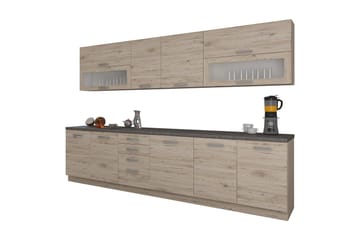 Keittiökaluste Croignon 260 cm - Beige / Harmaa - Talo & remontointi - Keittiö & kylpyhuone - Keittiö & kodinhoitohuone - Keittiön sisustus - Keittiökaappi